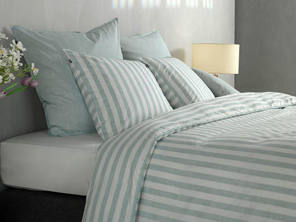 Zo!Home Dekbedovertrek Banda di Lino - Mint Green