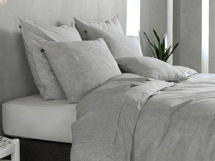 Zo!Home Dekbedovertrek Katoen - Paisley di Lino - Dove Grey